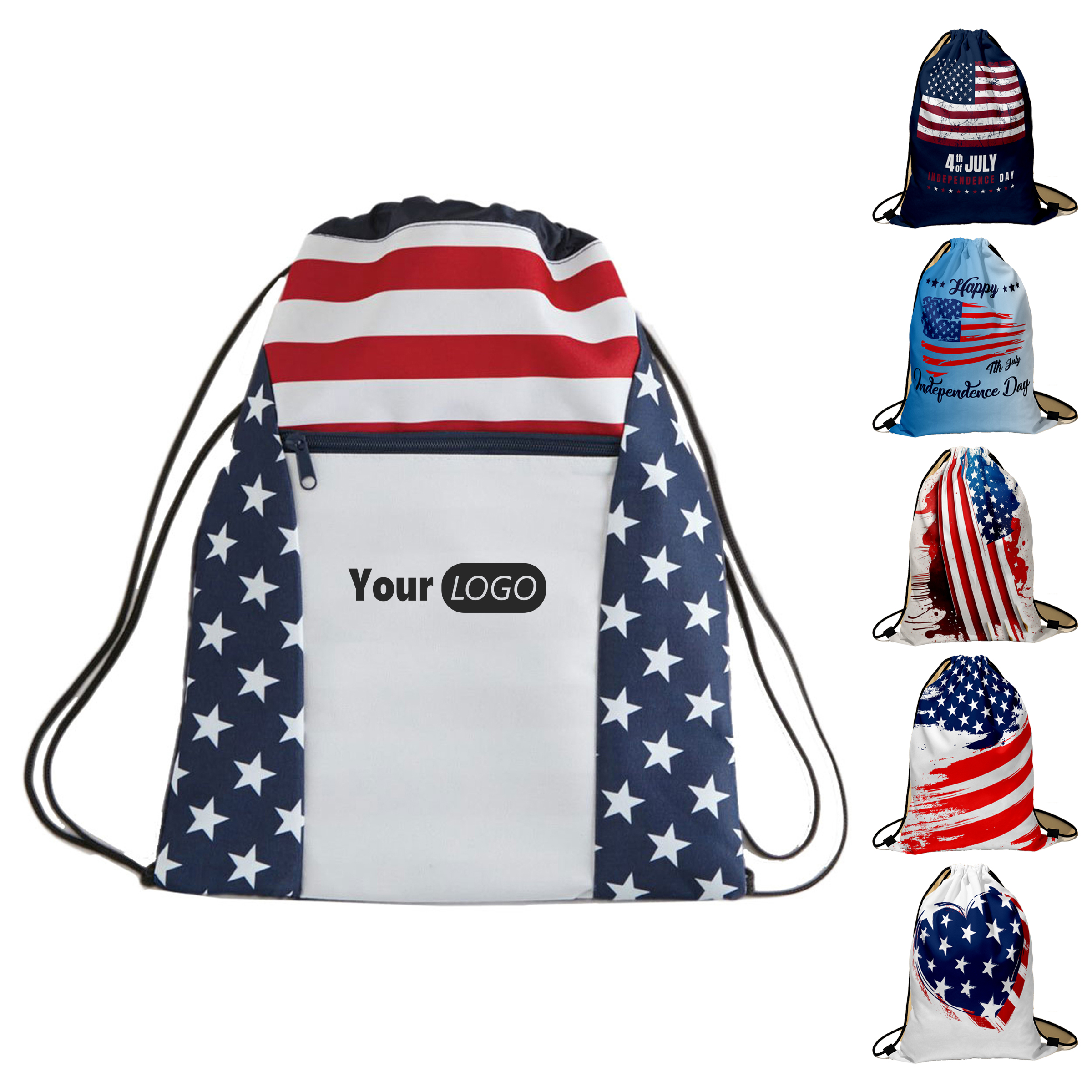 600 Denier & 210 Denier Patriotic Drawstring Backpack ?C Celebrate Your Pride In Style 4