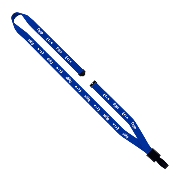 1/2" Polyester Lanyard with Non-Swivel Plastic Hook 29