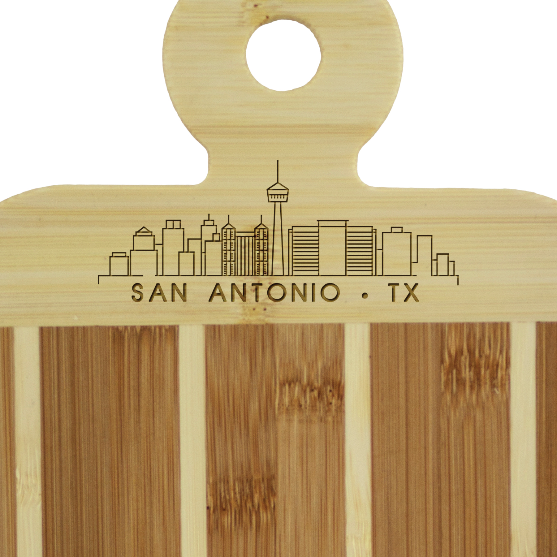 Striped Paddle City Skyline Board - San Antonio 4