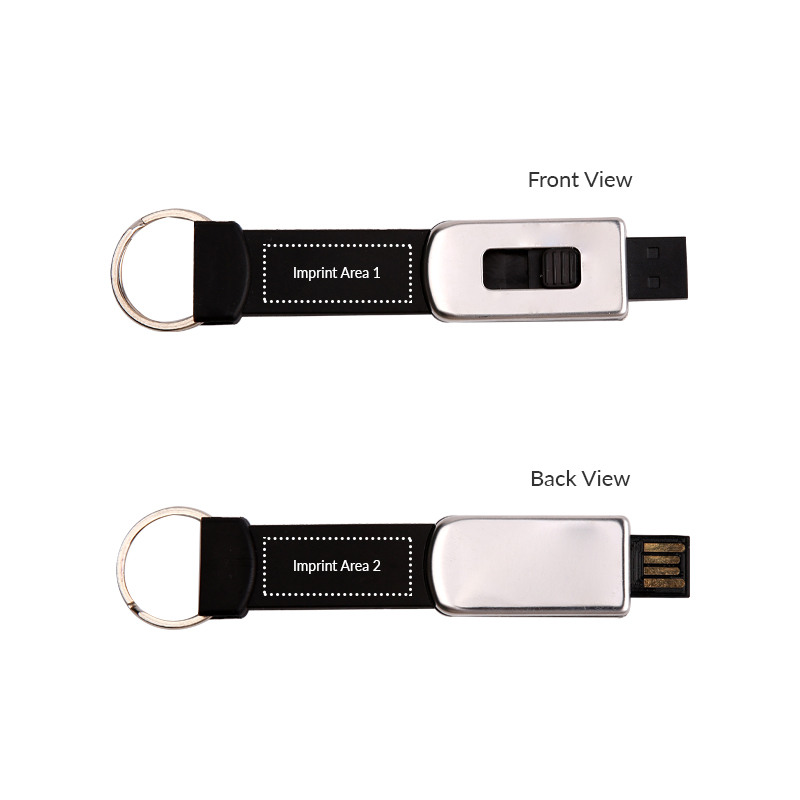 Keyring Strap with Retractable USB Flash Drive 5