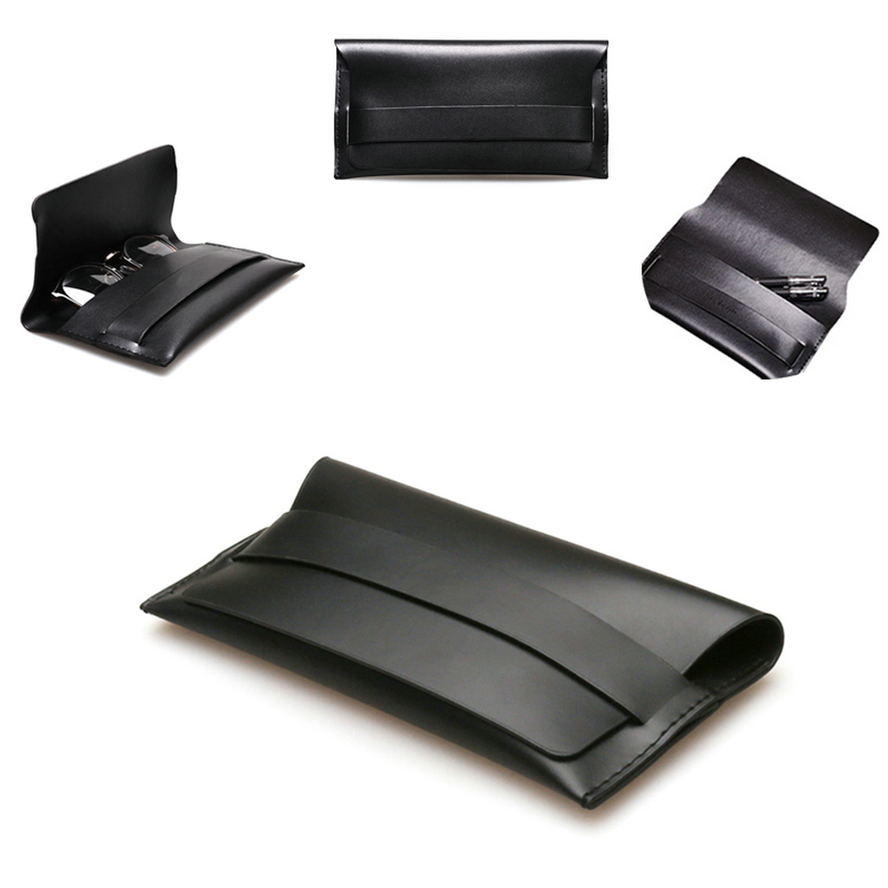 Portable Leather Glasses Case 1