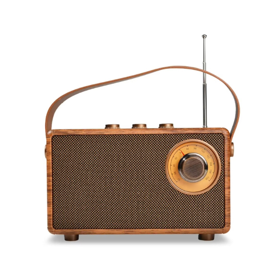 SonicWave Retro Bluetooth Speaker with USB, TF Card, AUX & FM Radio 20