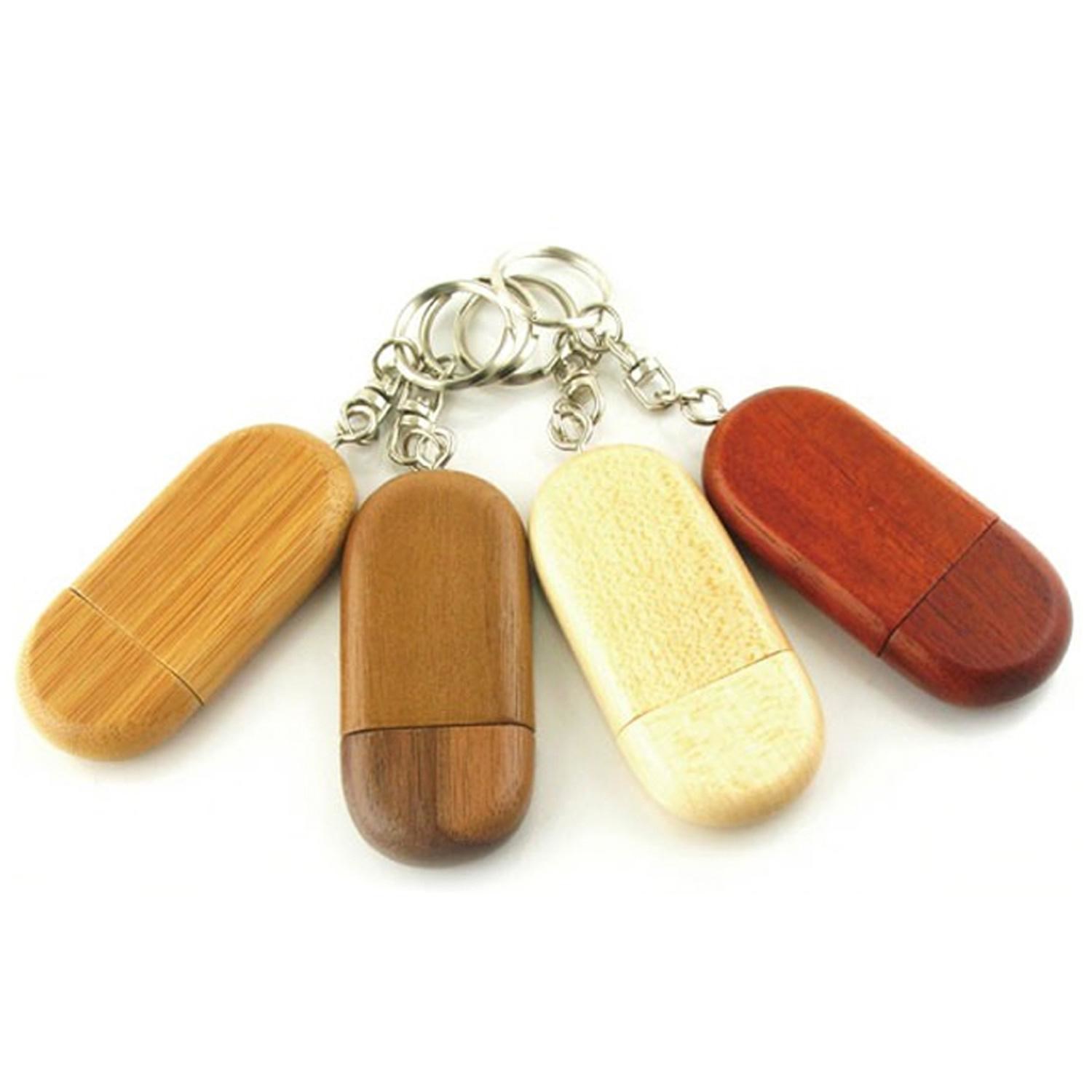 Wooden Capsule Style USB flash drive with magnetic closure 1