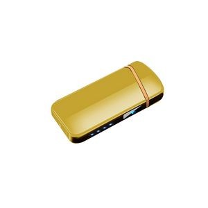 Exquisite Gold Break Shaped Dual E Arc Lighter With Phoenix Mark 29