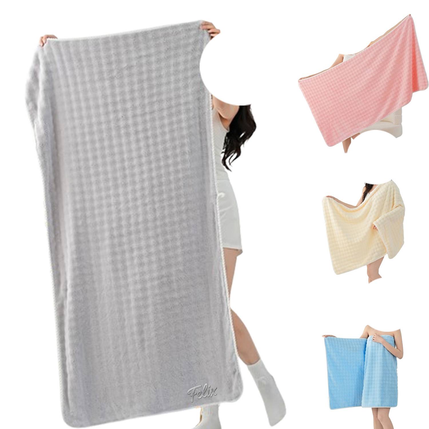 Absorbent Plush Coral Fleece Bath Towel – Home & Spa Use 4