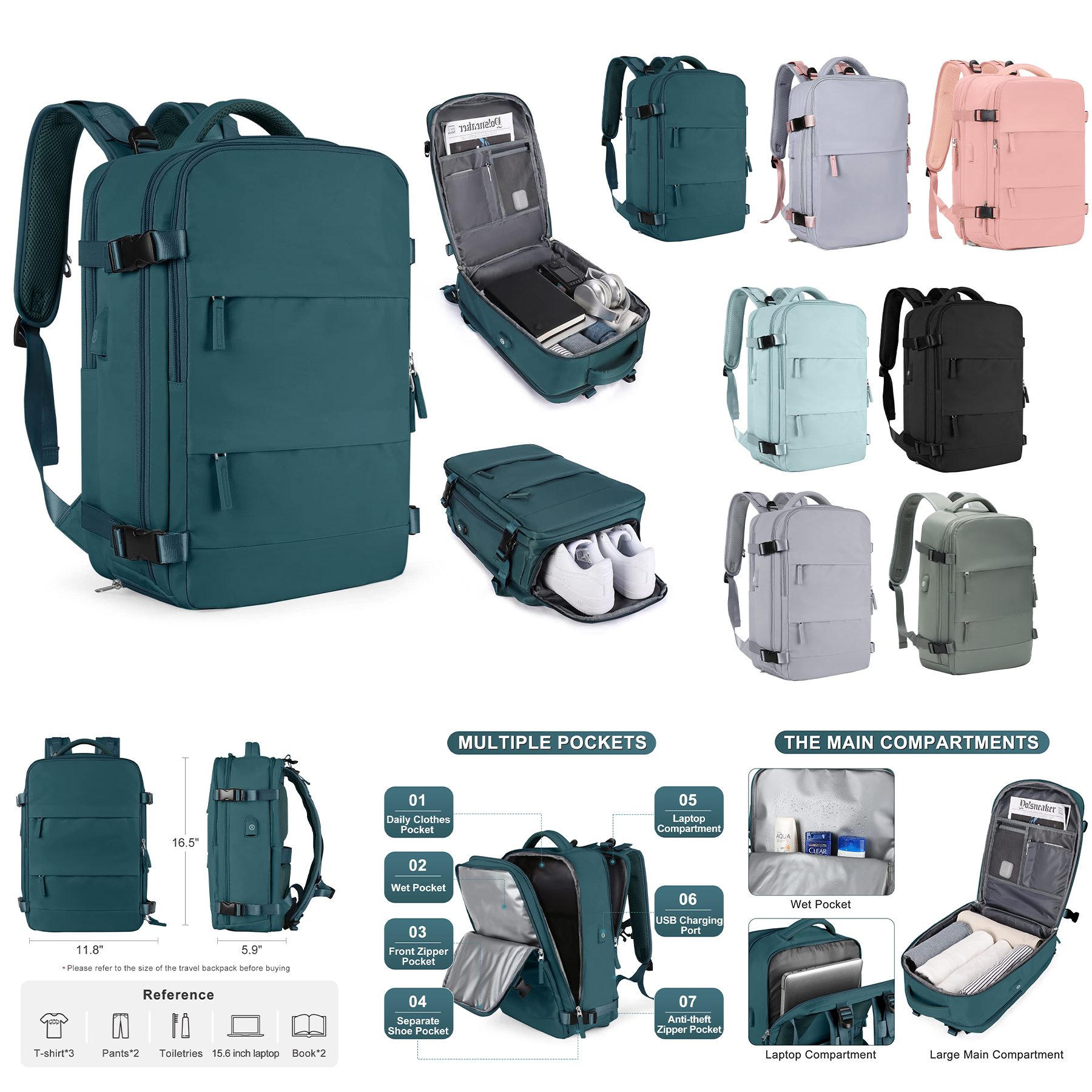 Travel Backpack For Women Men