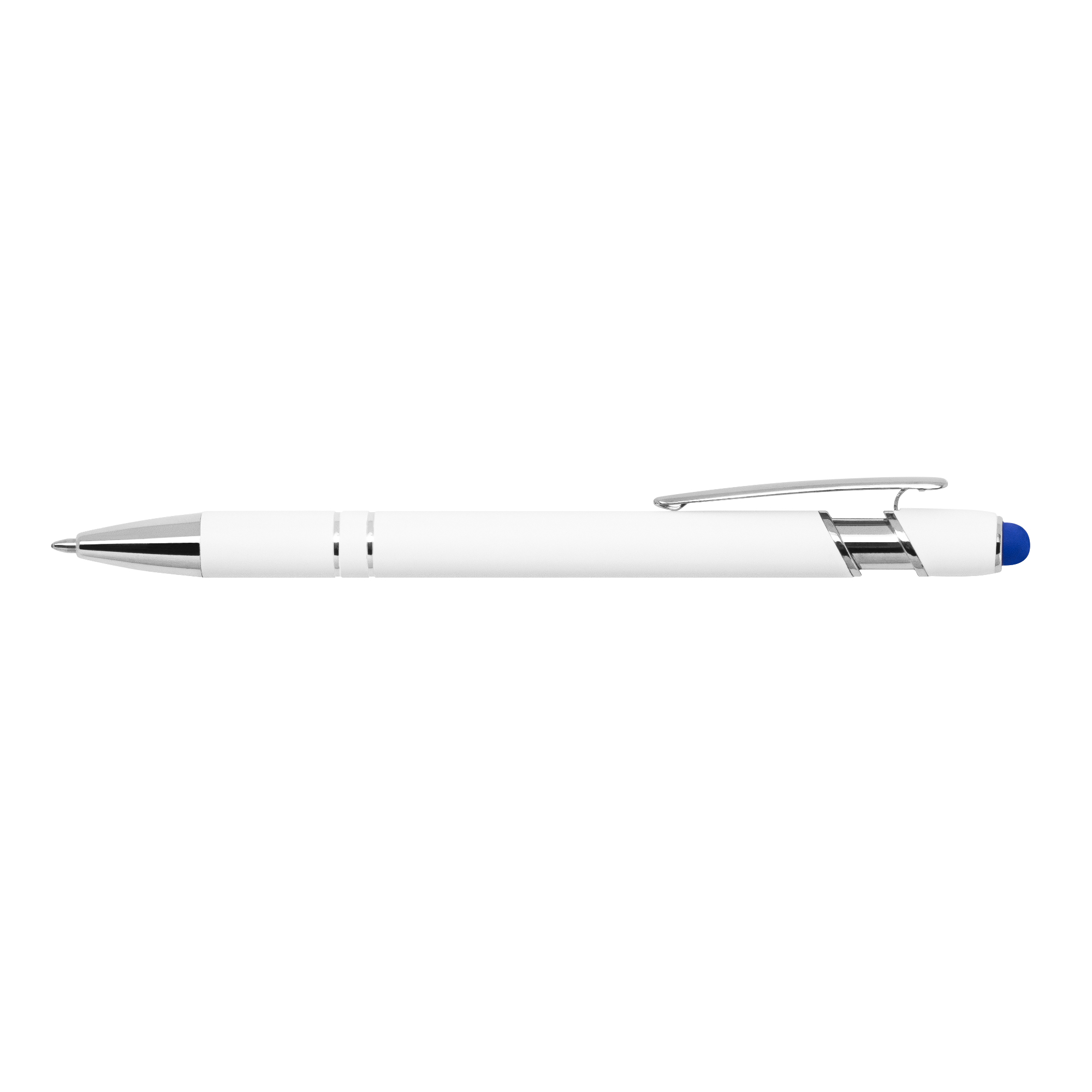Ellipse Softy White Barrel Metal Pen w/ Stylus 12