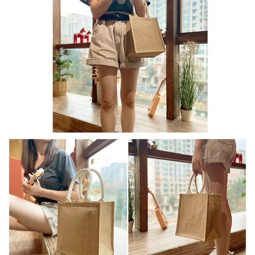 Knitted Beach Jute Handbag 2