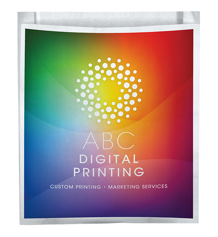 Digital Full Color Merchant 1-Sided Paper Bag with Gusset (12" x 13.5" x 2.5")