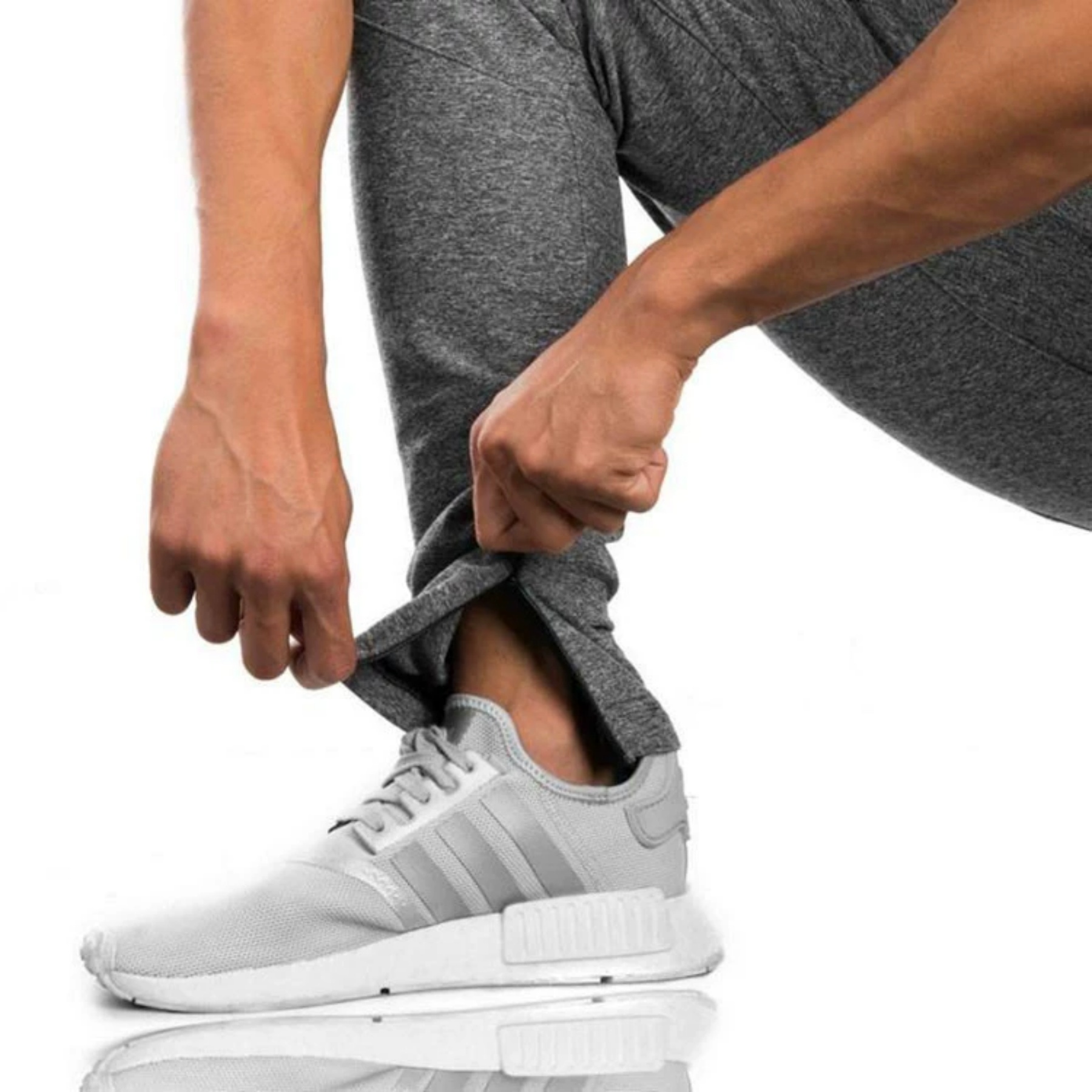 Mens Jogger Sport Pants, Casual Zipper Gym Workout Sweatpants Pockets 6