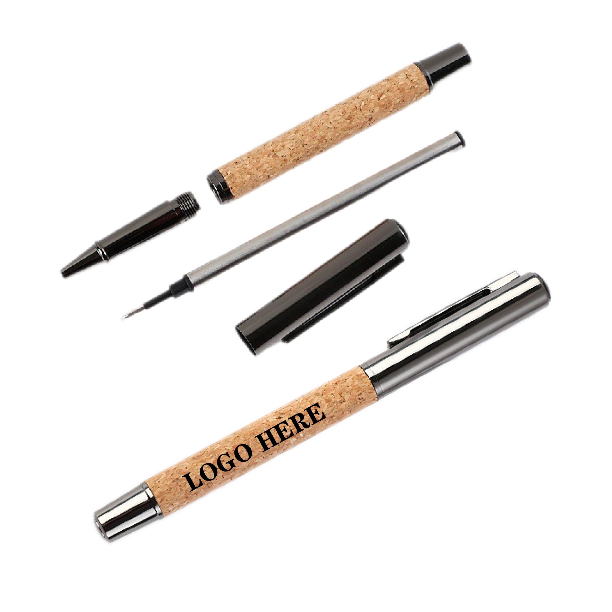 Simple Cork Metal Ballpoint Pen 1