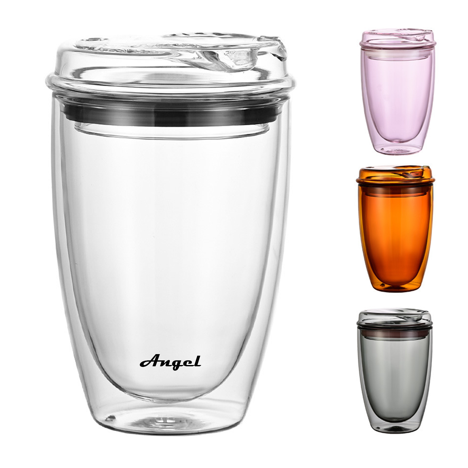 13Oz Double Wall Coffee Glass Cup 1