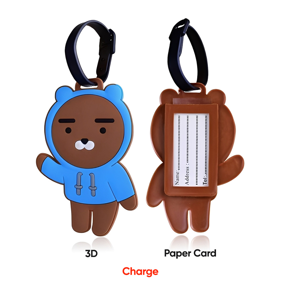 3.5" Custom 2D PVC Luggage Tags 2