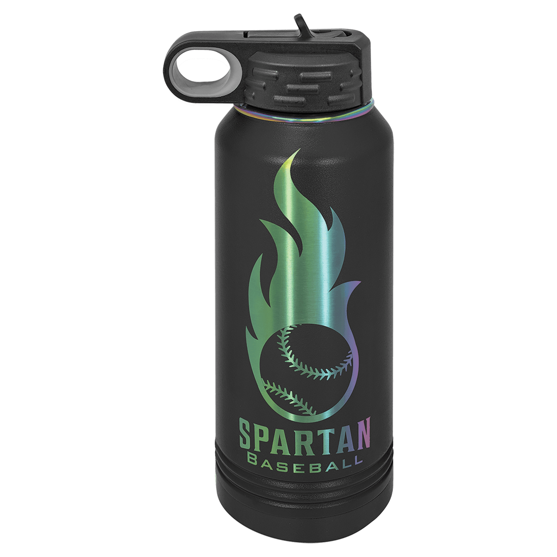 Polar Camel 32 oz. Black/Prism ION-Plated Water Bottle 2