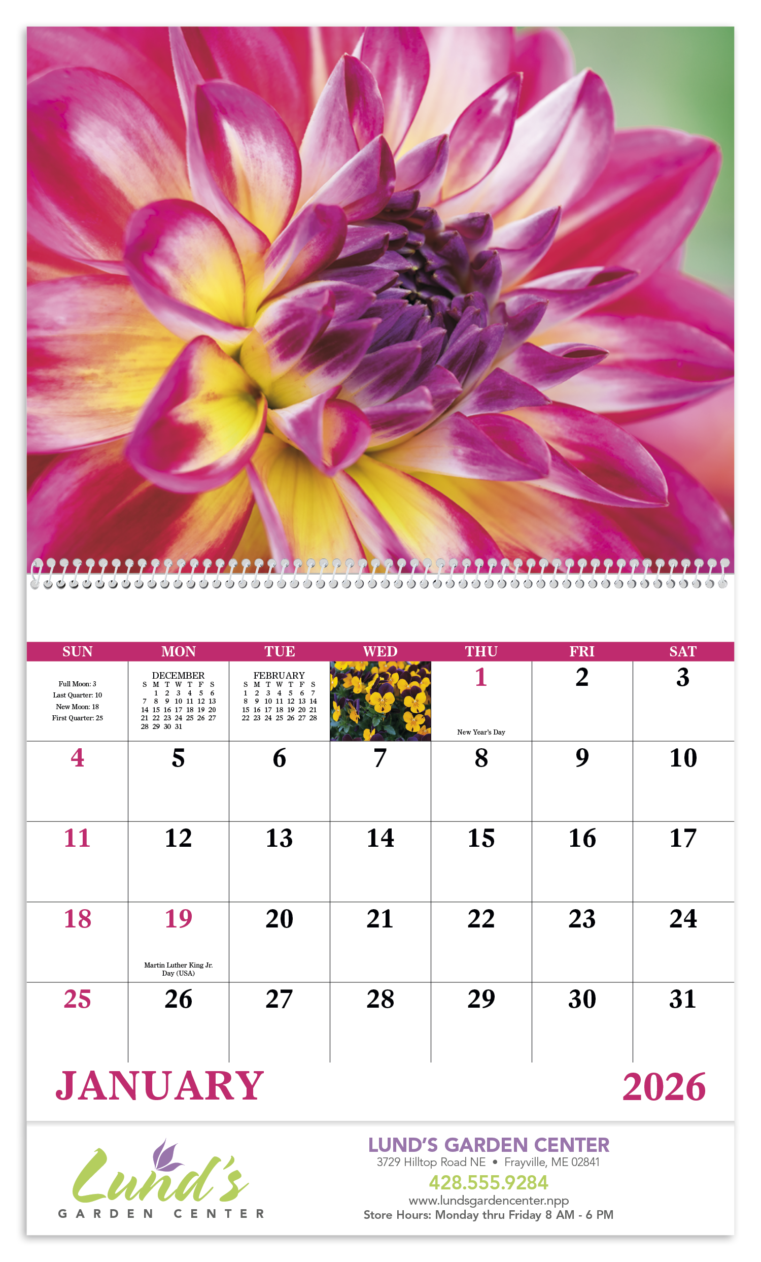 Good Value™ Flowers - Spiral Calendar 36