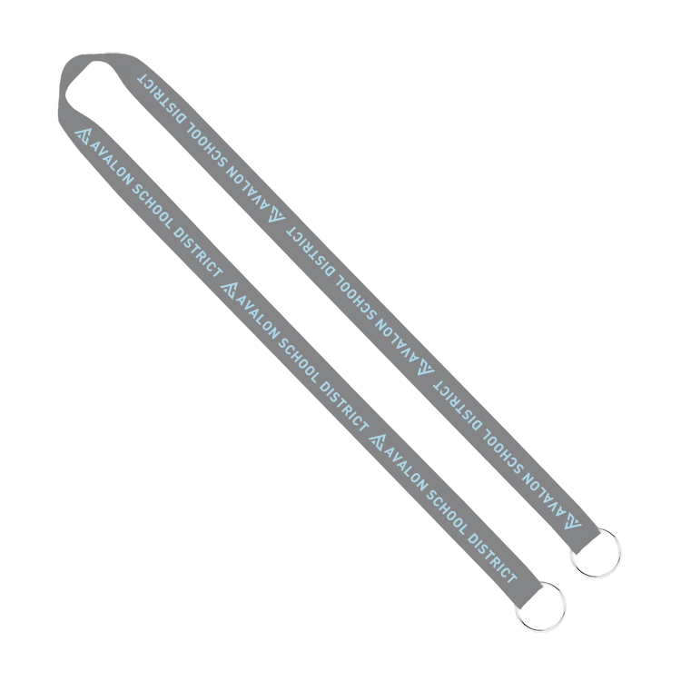 3/4" Screen Printed Lanyard with Double Clips 24