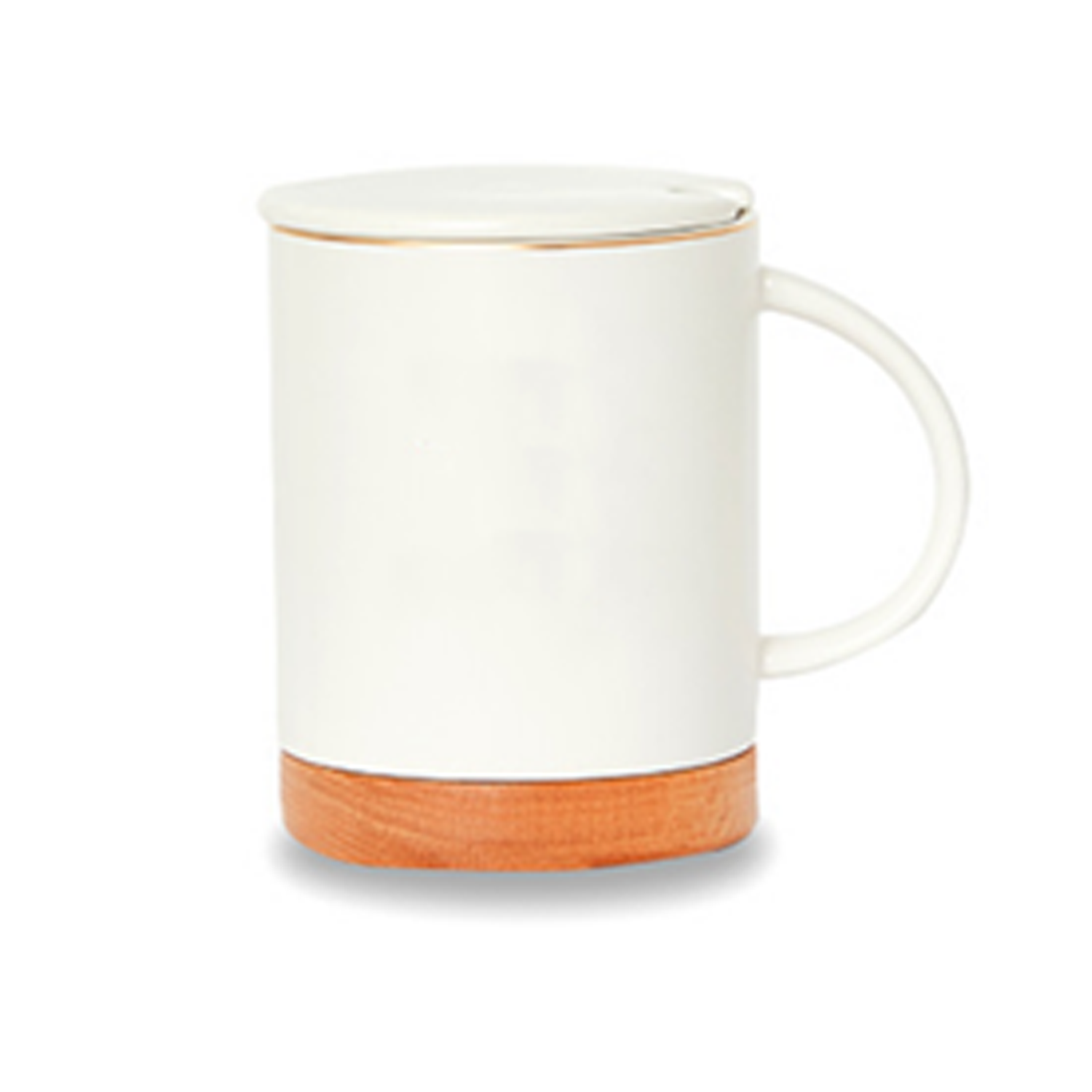 10.5 Oz Ceramic Mug with Wooden Bottom 2