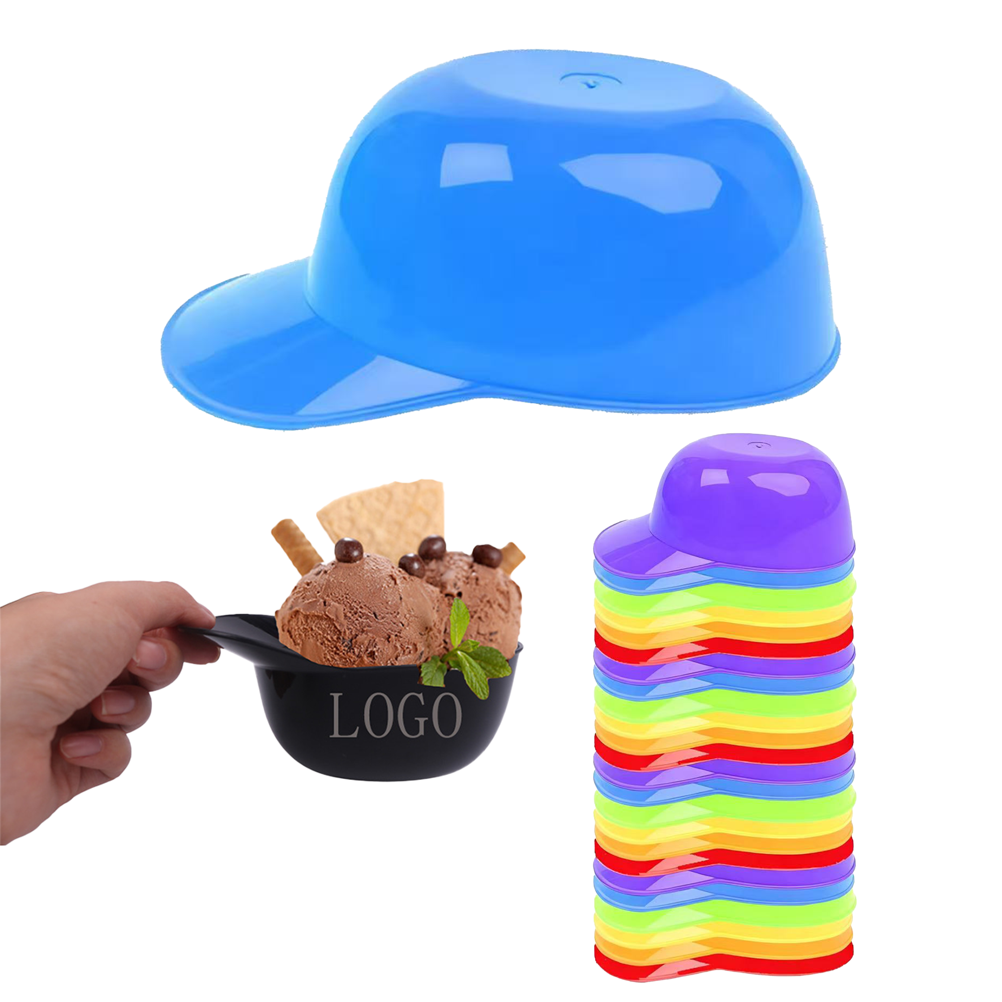 Mini Batting Helmet Ice Cream Snack Bowl 3