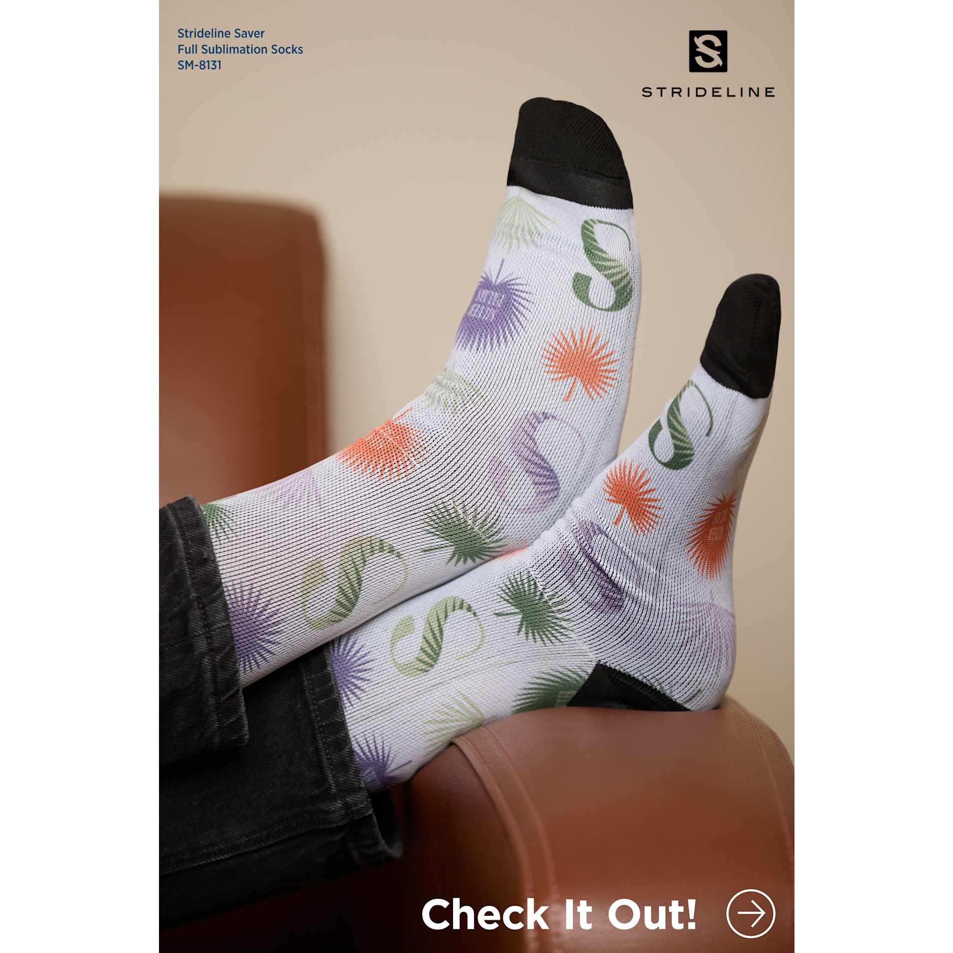 Strideline Saver Full Sublimation Socks 2
