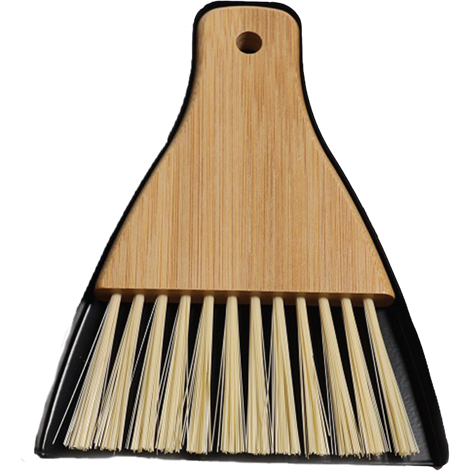 Mini Desktop Cleaning Bamboo Broom Dustpan Set 3