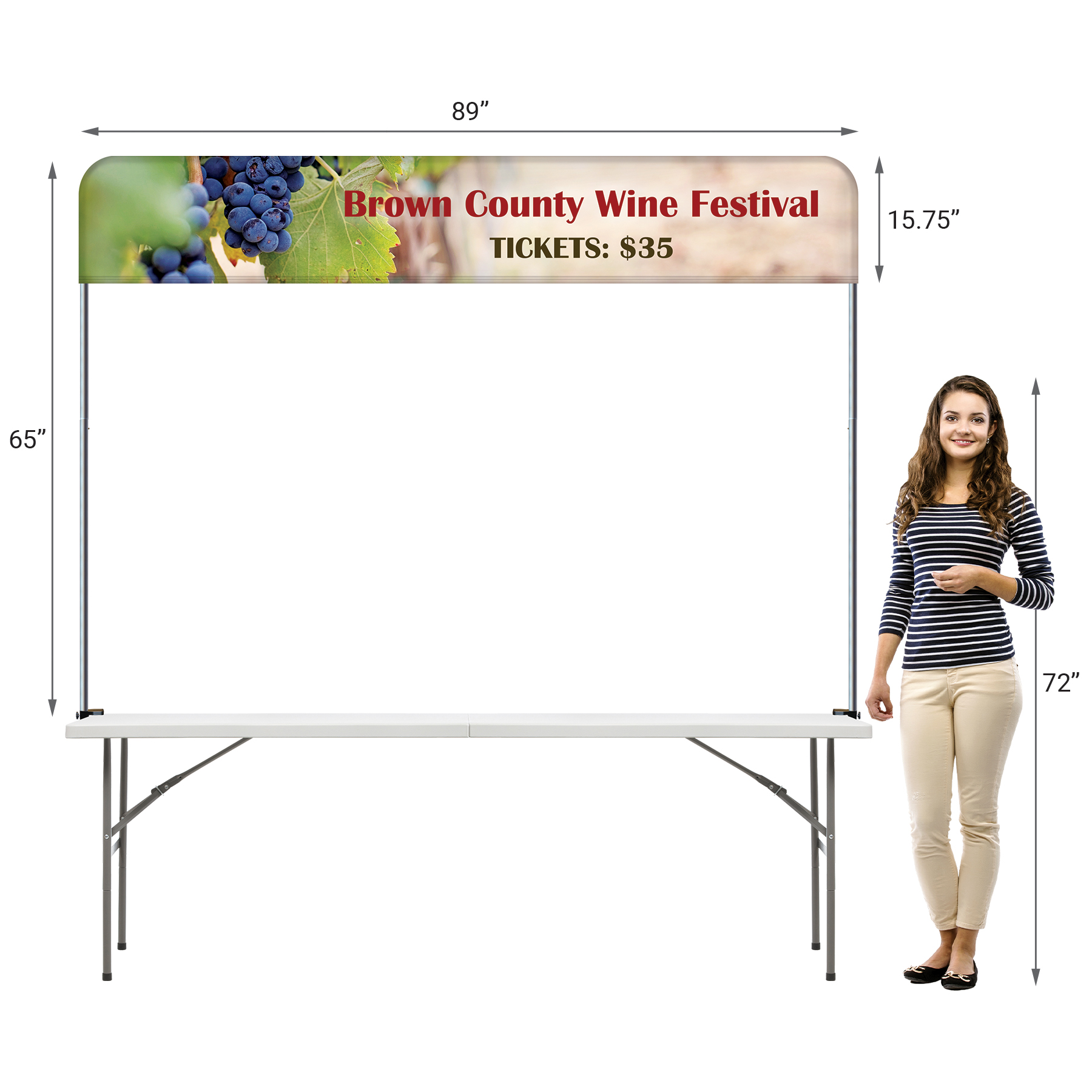 8' Table Top Hardware & Small Banner Kit 4