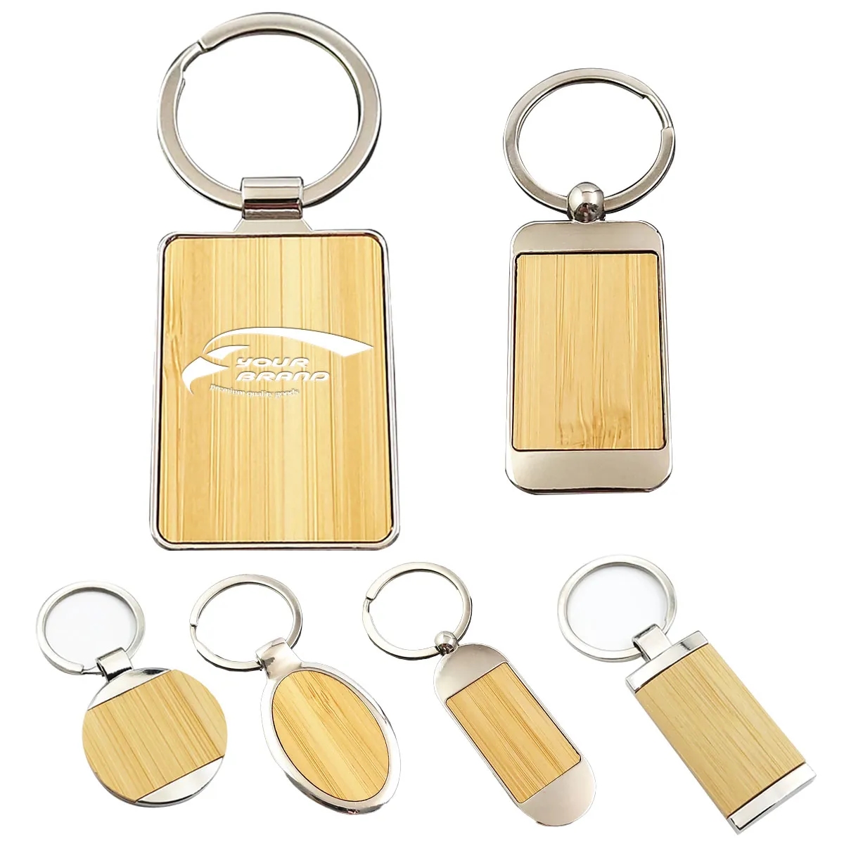 Personalized Natural Gift Decoration Design Wood Keychain 1