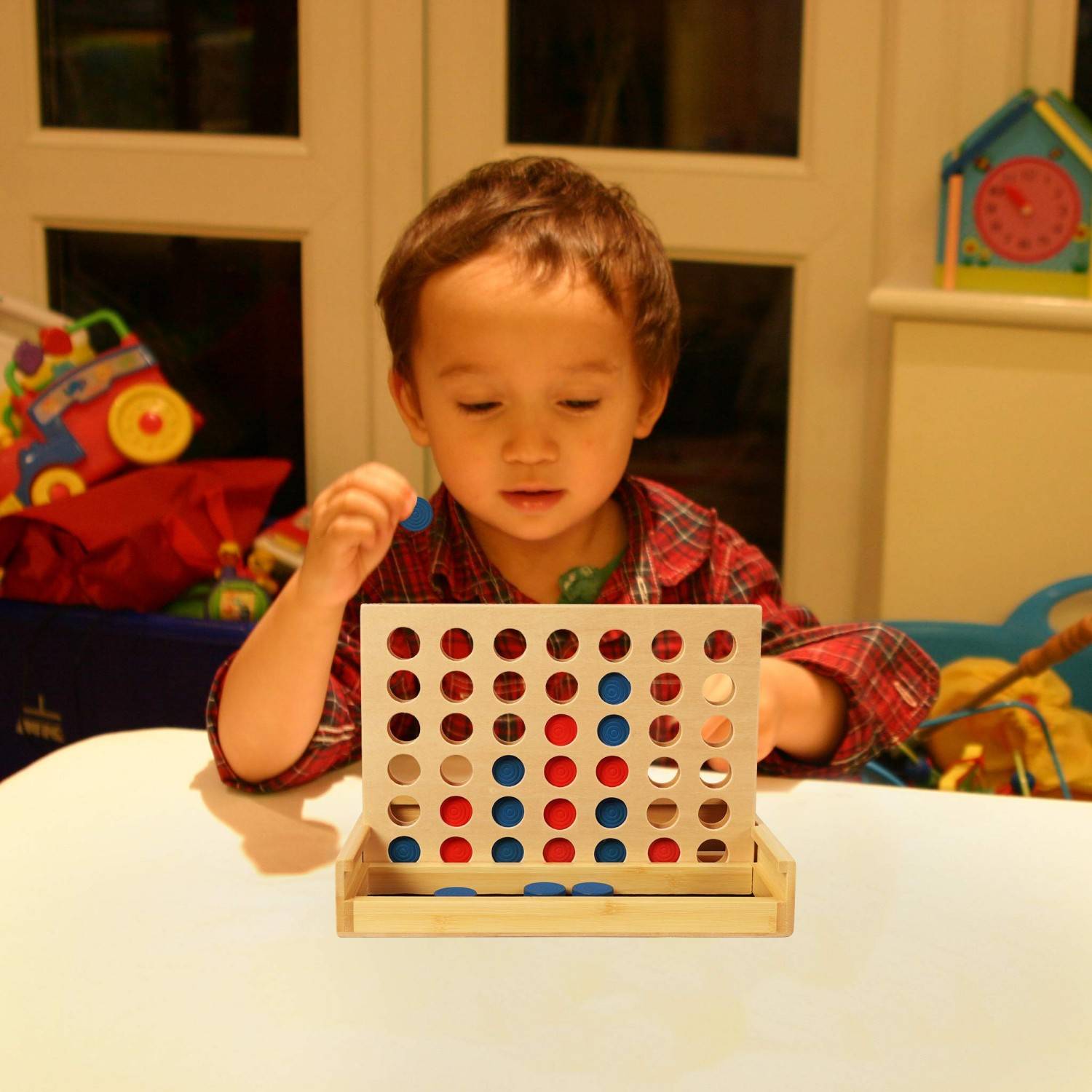 Kids Classic Wooden Connect 4 Board Game 5