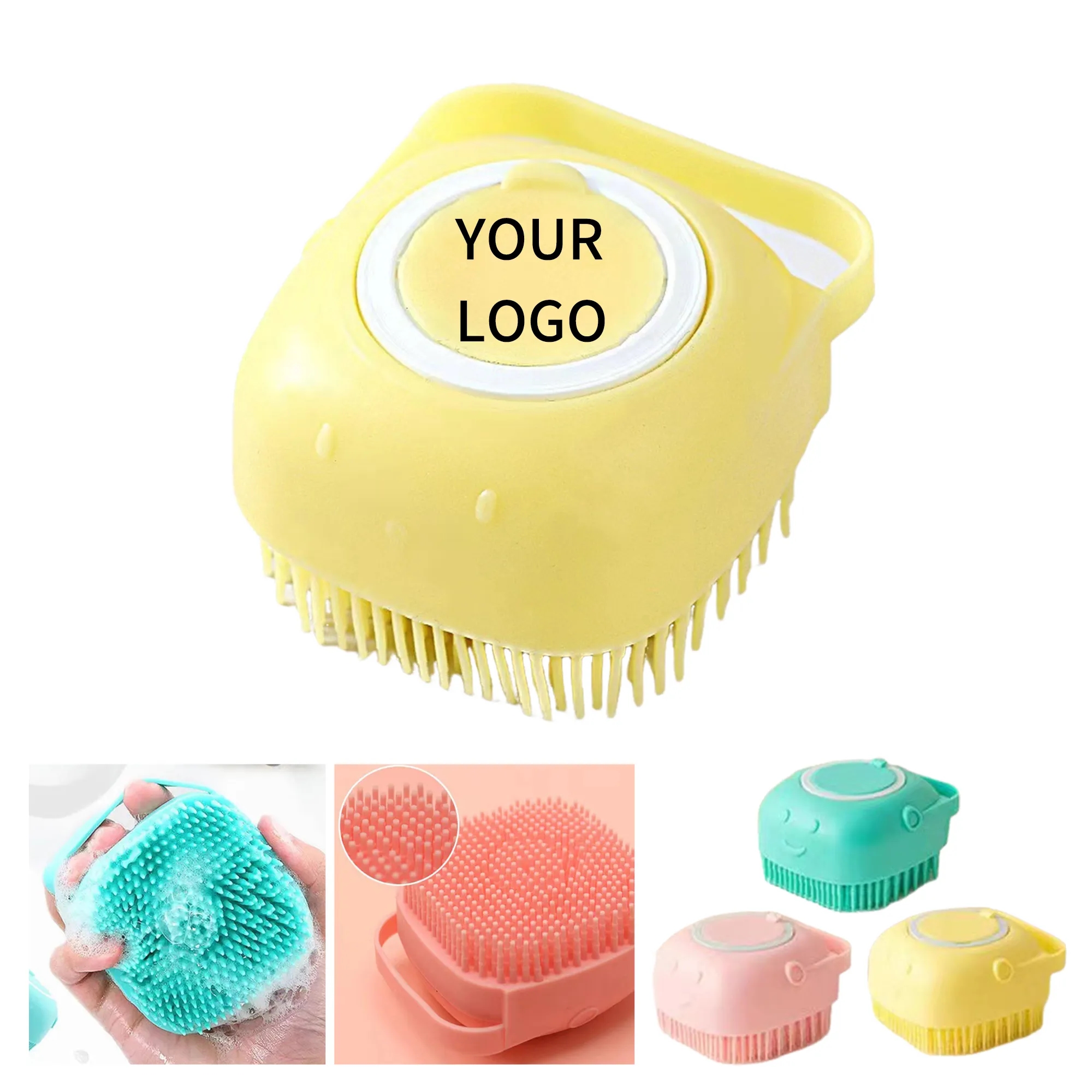 Pet Bath Brush Silicone Grooming 5