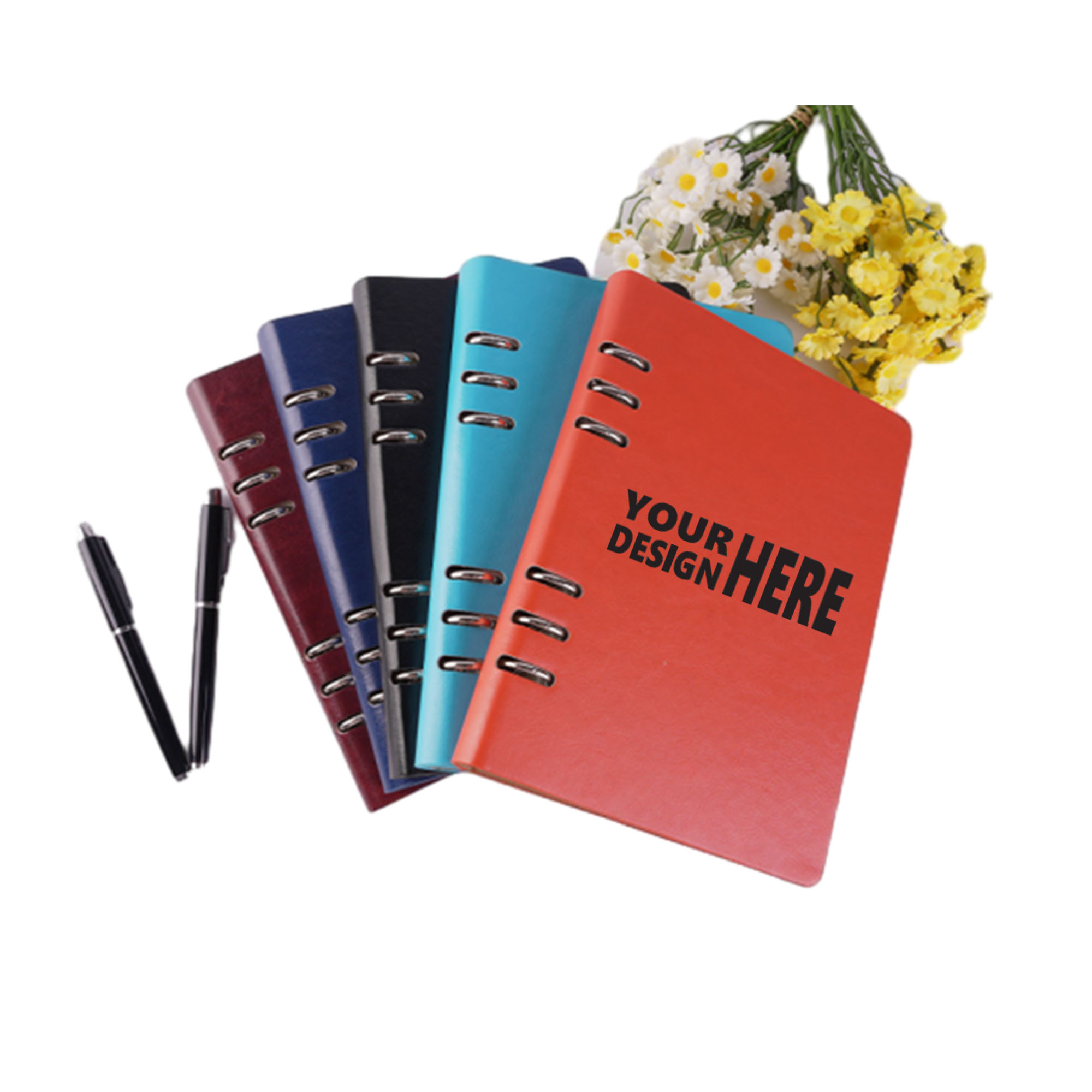 A5 6-Ring Loose Leaf Leather Notebook 2