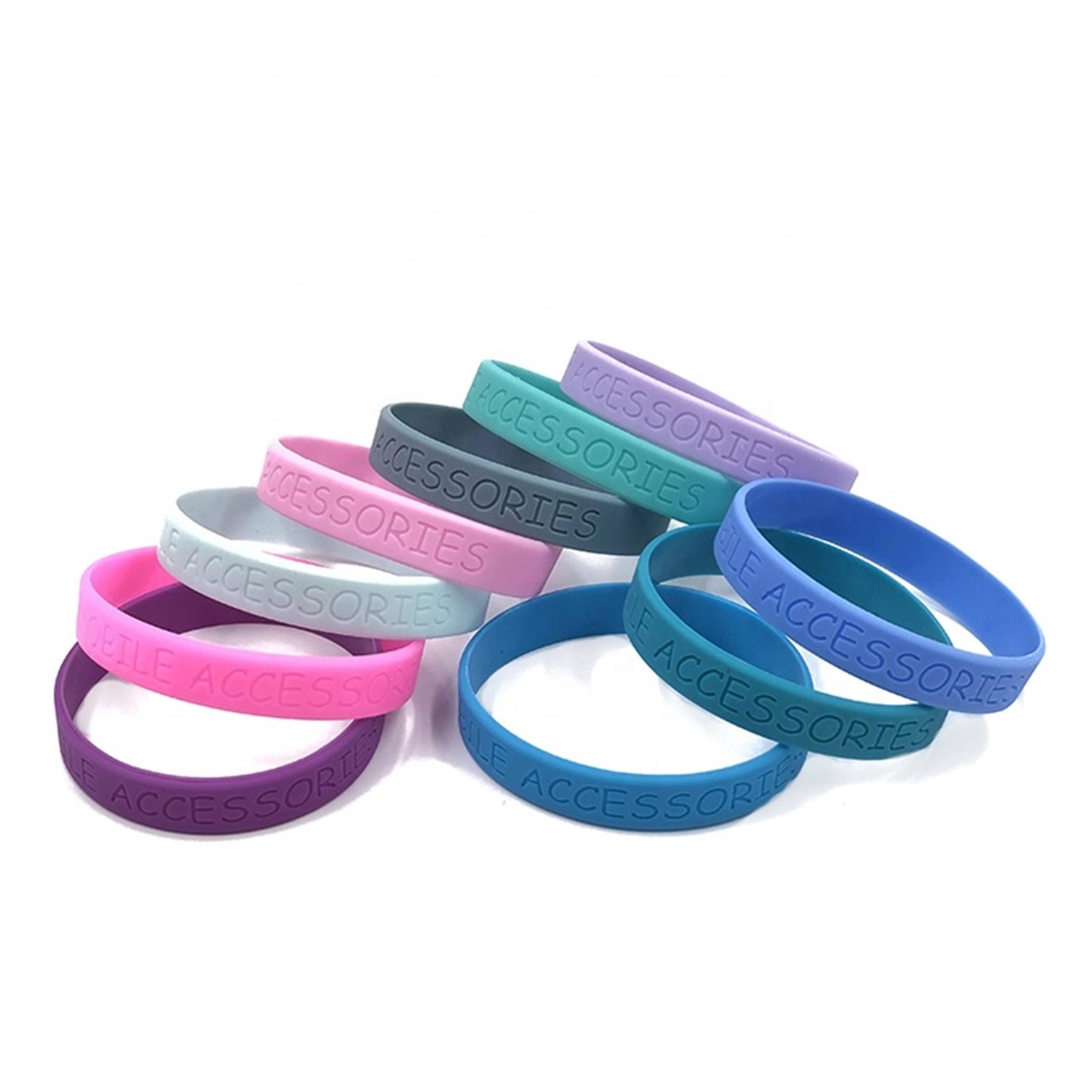 Custom Embossed Silicone Wristbands 5