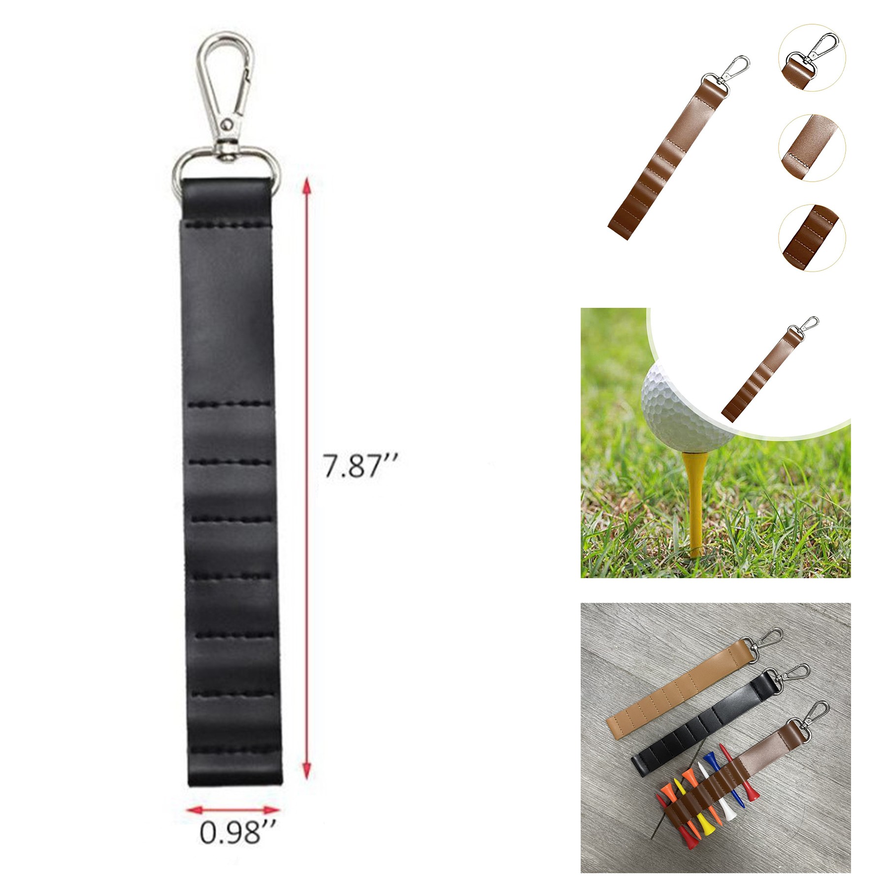PU Leather Golf Tee Holder 3