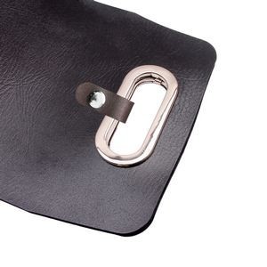 3 Bottle PU Leather Wine Bag With Grape Window And Metal Handle 18