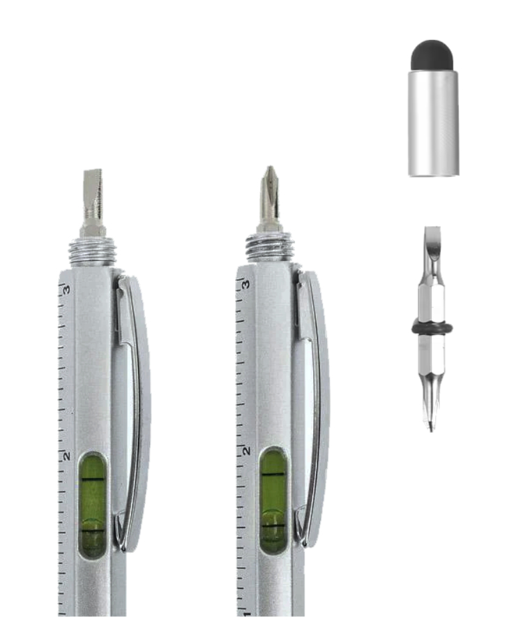 Union Printed - 6 in 1 Stylus Multitool Pen with Ruler Level 2