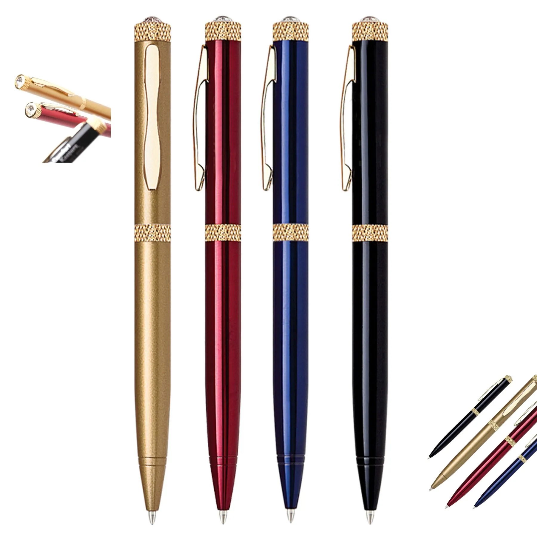 Diamond- Twist Action Brass Ballpoint Pen 4