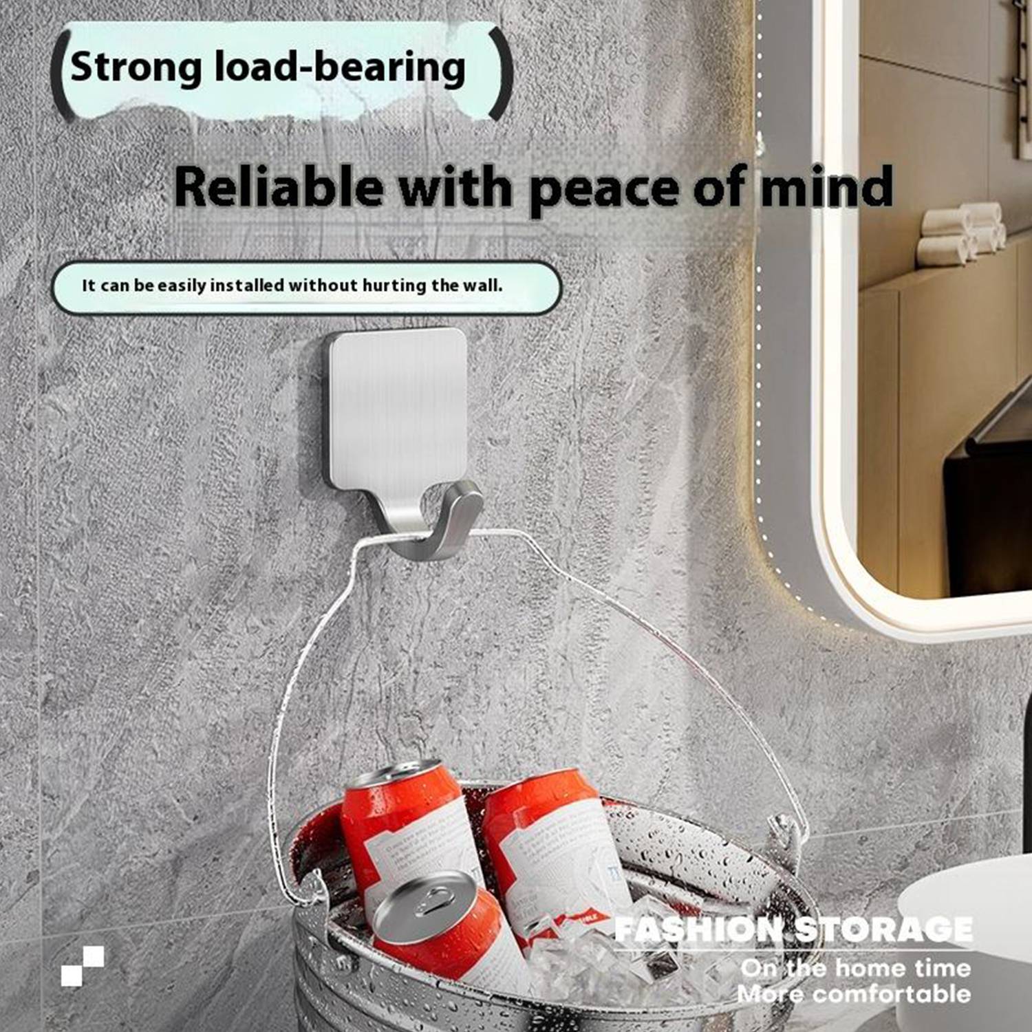 Self Adhesive Stainless Steel Wall Hook 6