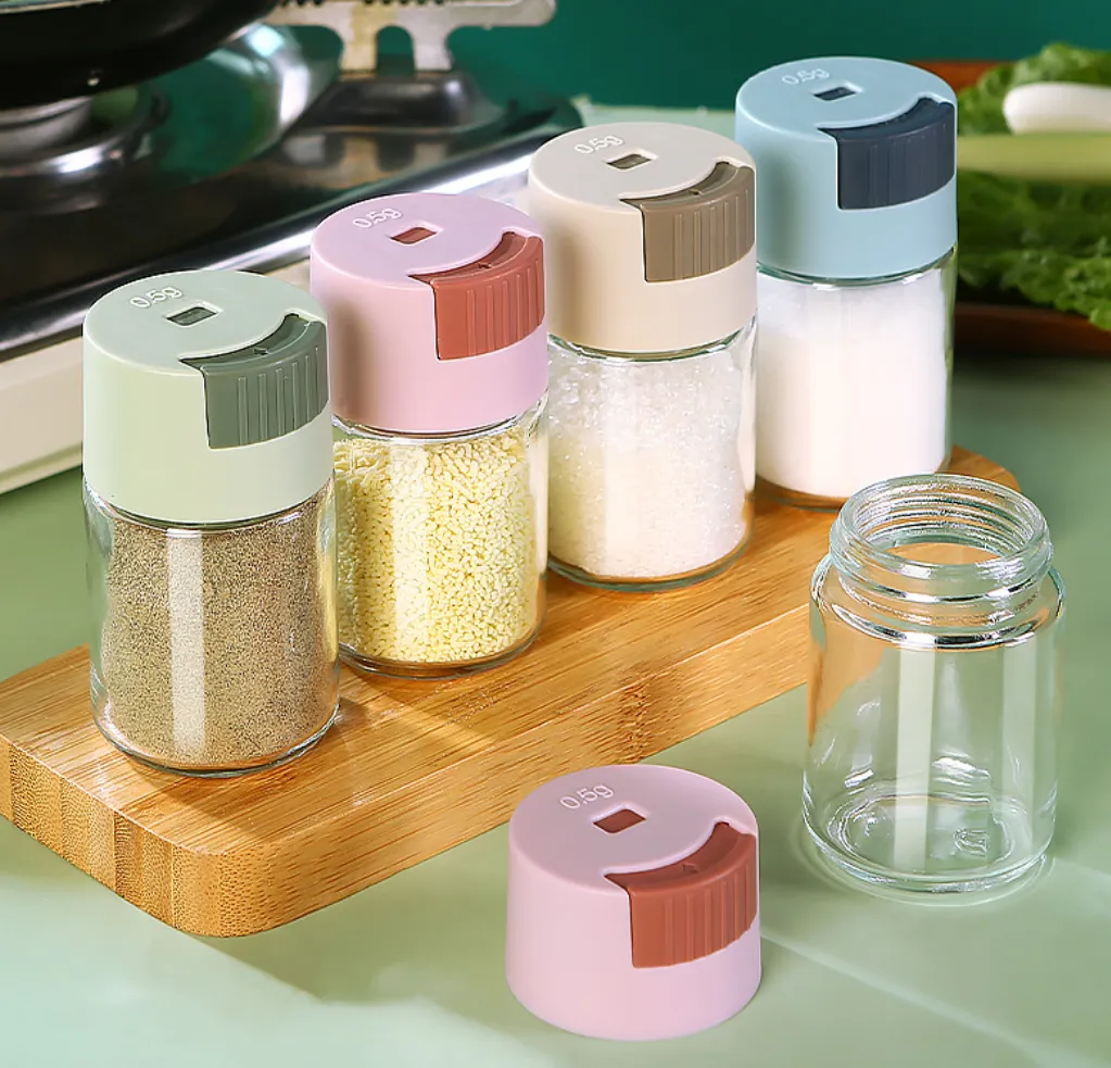 Press-type sealed condiment bottle & spice containers 4