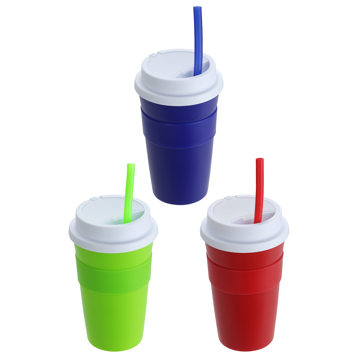 Bistro 14 oz Coffee Cup with Silicone Sleeve + Straw 16