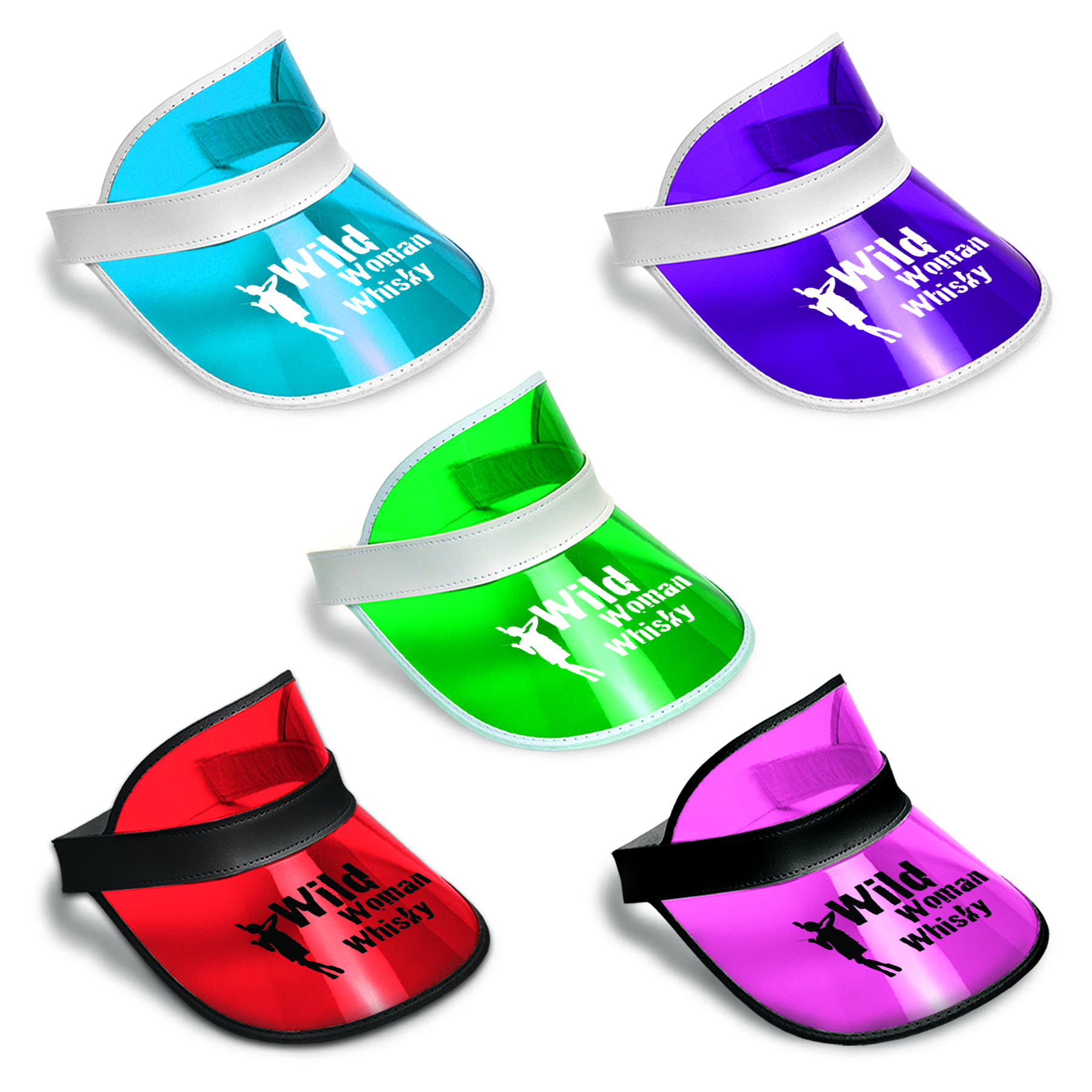 Plastic Dealer Visor w/ a 1-Color Custom Direct Pad Print