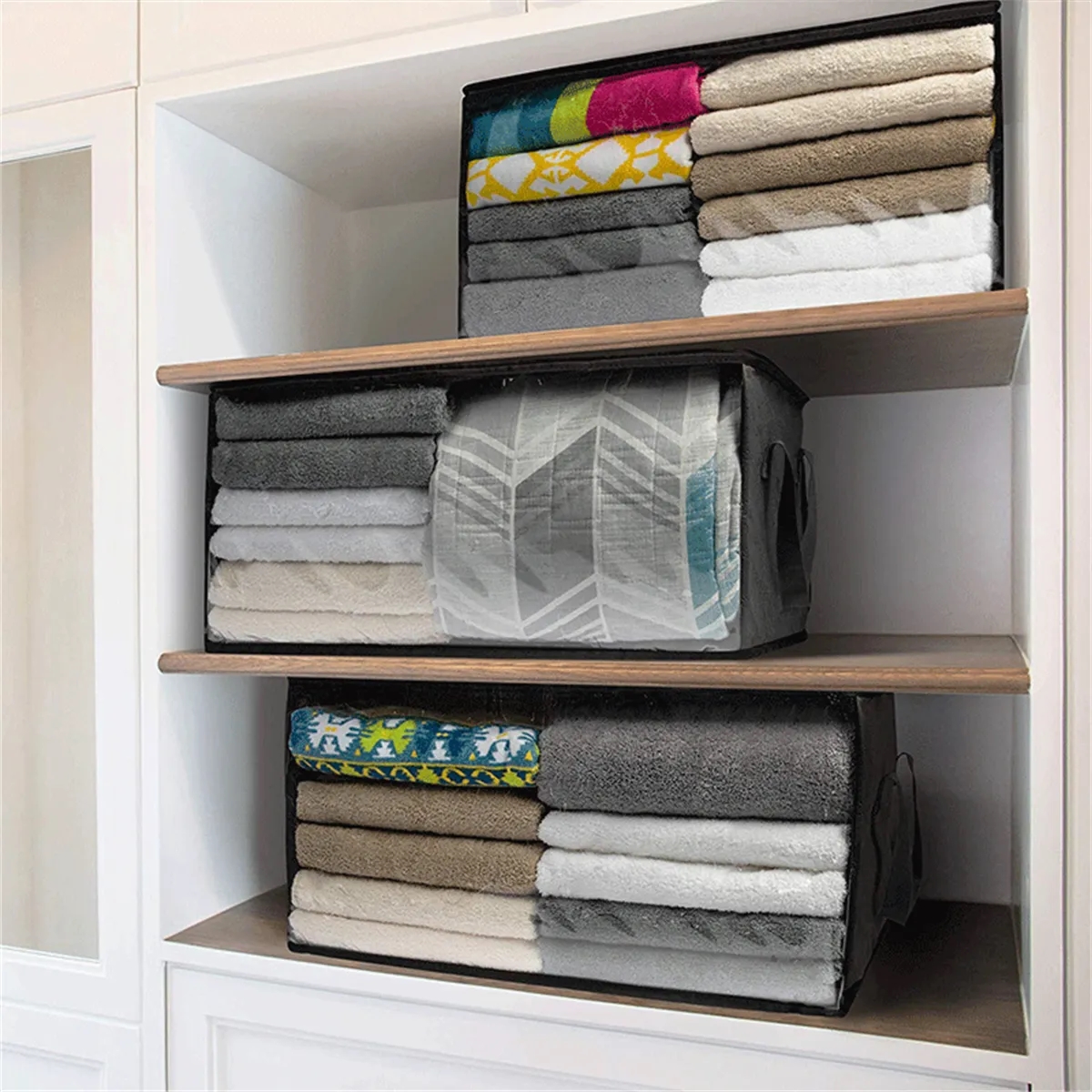 Foldable Blanket Clothes Storage Bags Containers Bedroom 6