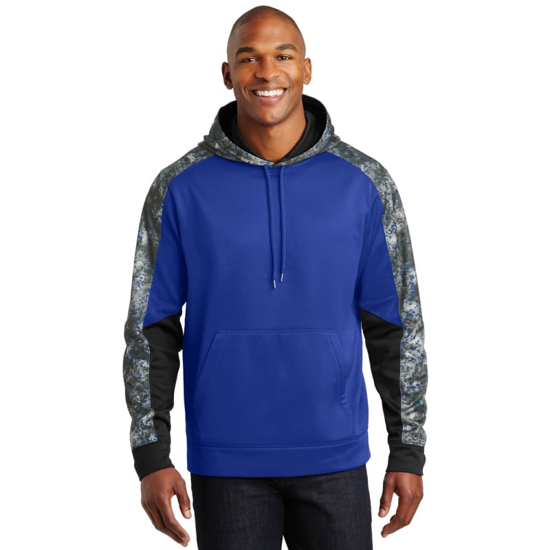 Sport-Tek Sport-Wick Mineral Freeze Fleece Colorblock Hooded Pullover., custom hoodie or sweatshirt with logo imprint 16