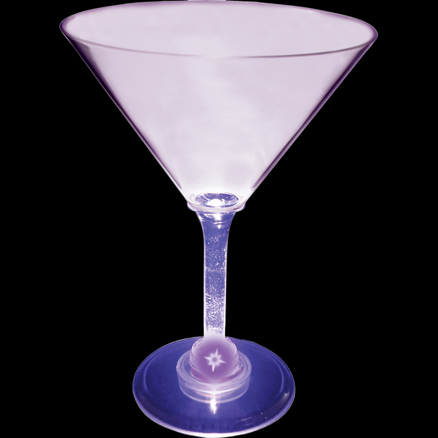 10oz Light Up Standard Stem Plastic Martini Glass