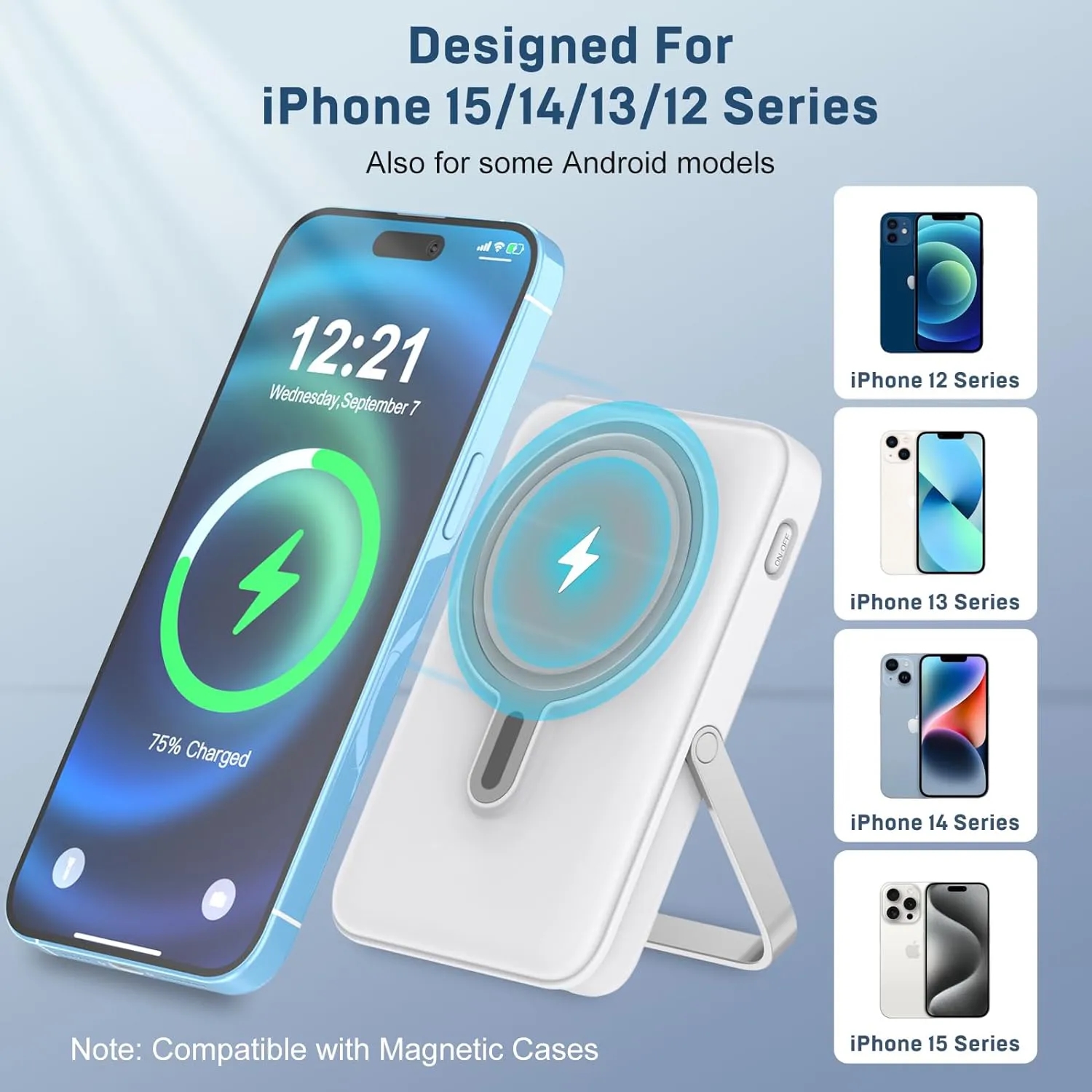 Magnetic Power Bank with Built-in Cables & LED Display 11