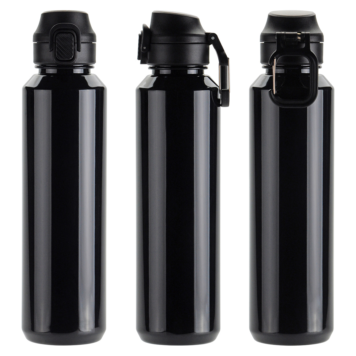 Switchback 27 oz RPET Bottle with Snap-Top Lid & Carabiner 18