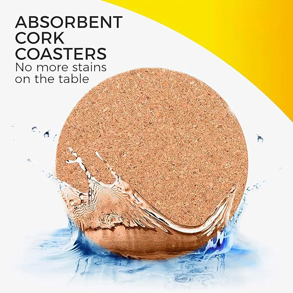 Thick Absorbent Anti-Slip Rustic Cork Coaster 2