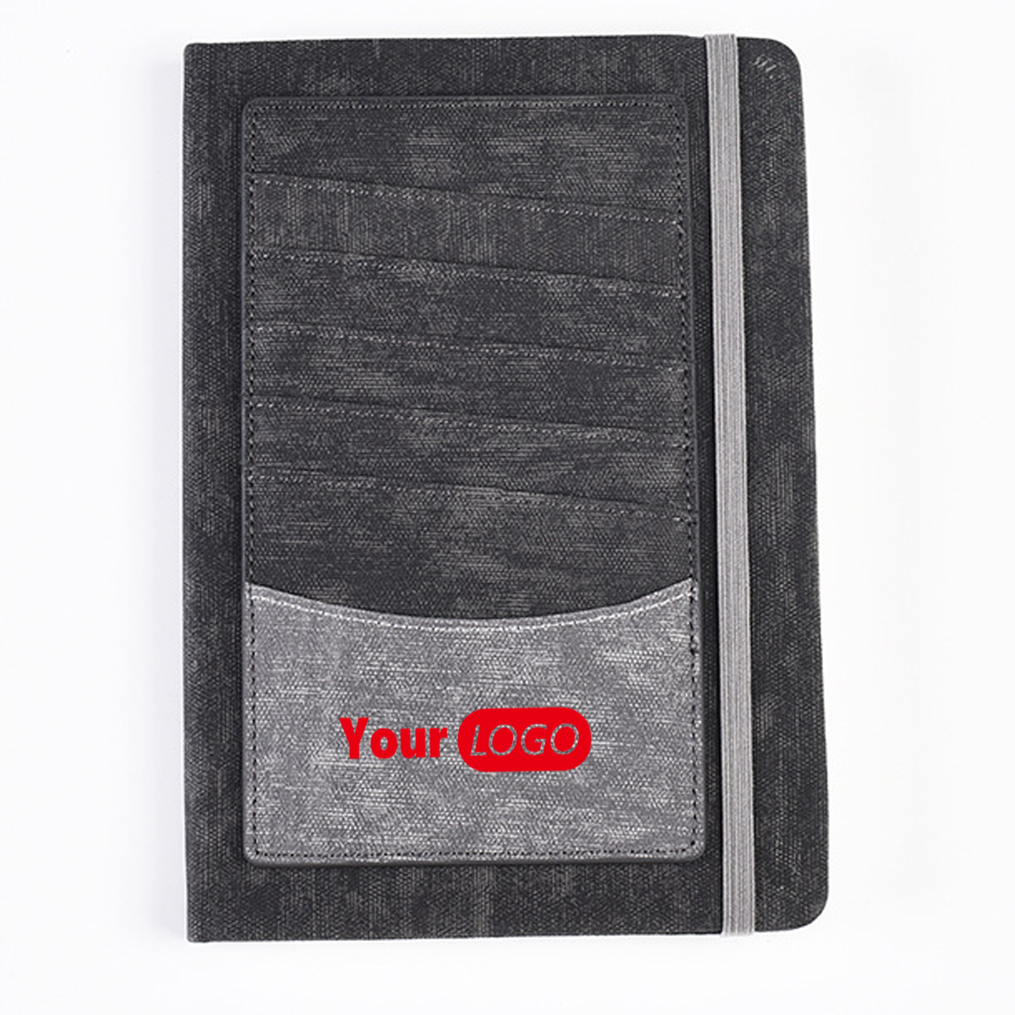 Leather Journal Notebook with Card Bag 2