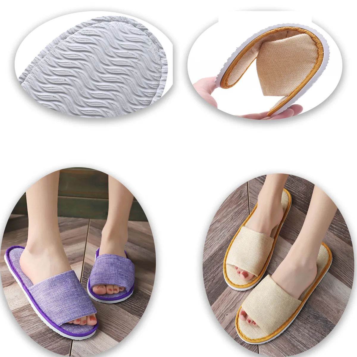 Open Toe Hotel Guest Spa Slippers 3