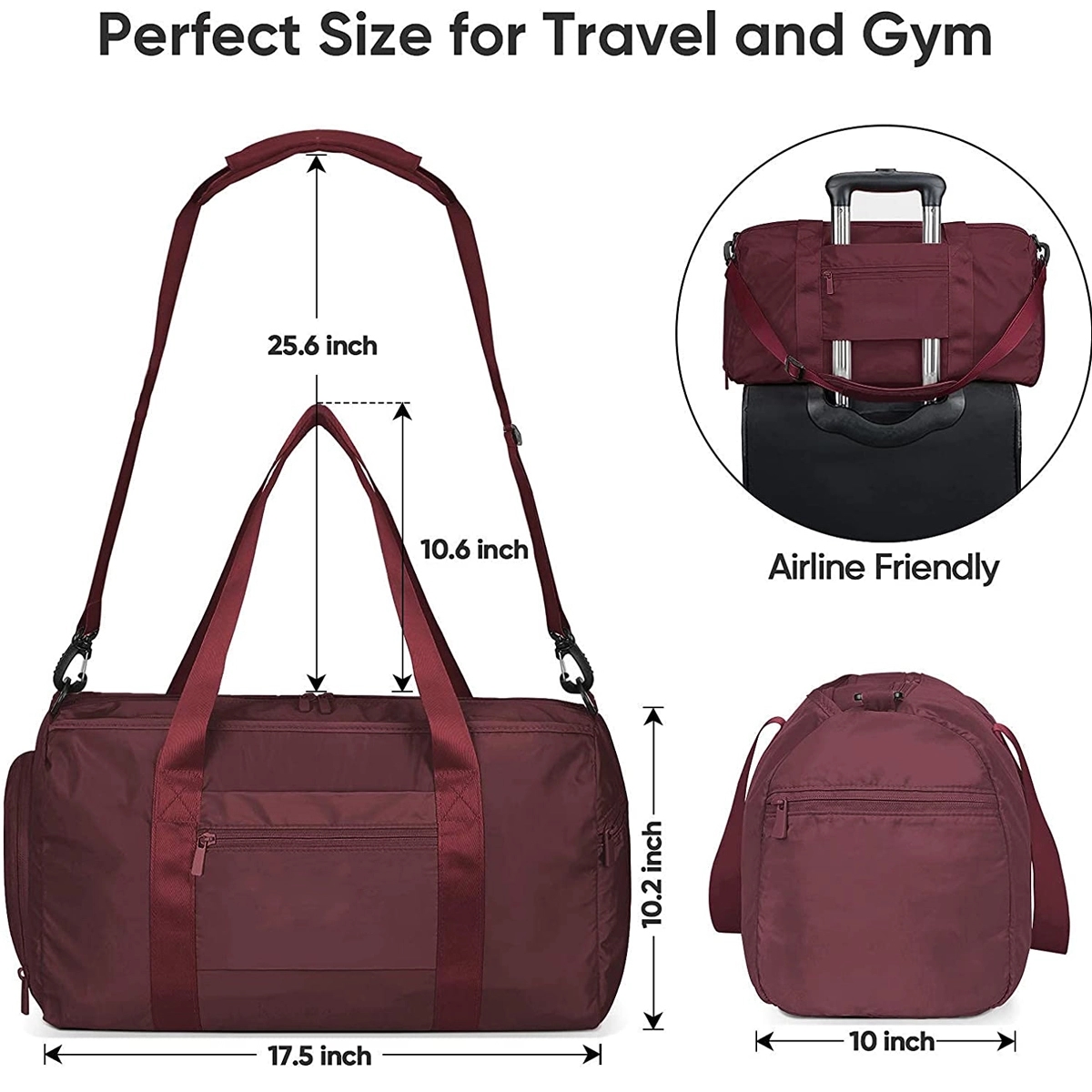 Waterproof Gymbag With Shoe And Wet Clothes Compartments 2