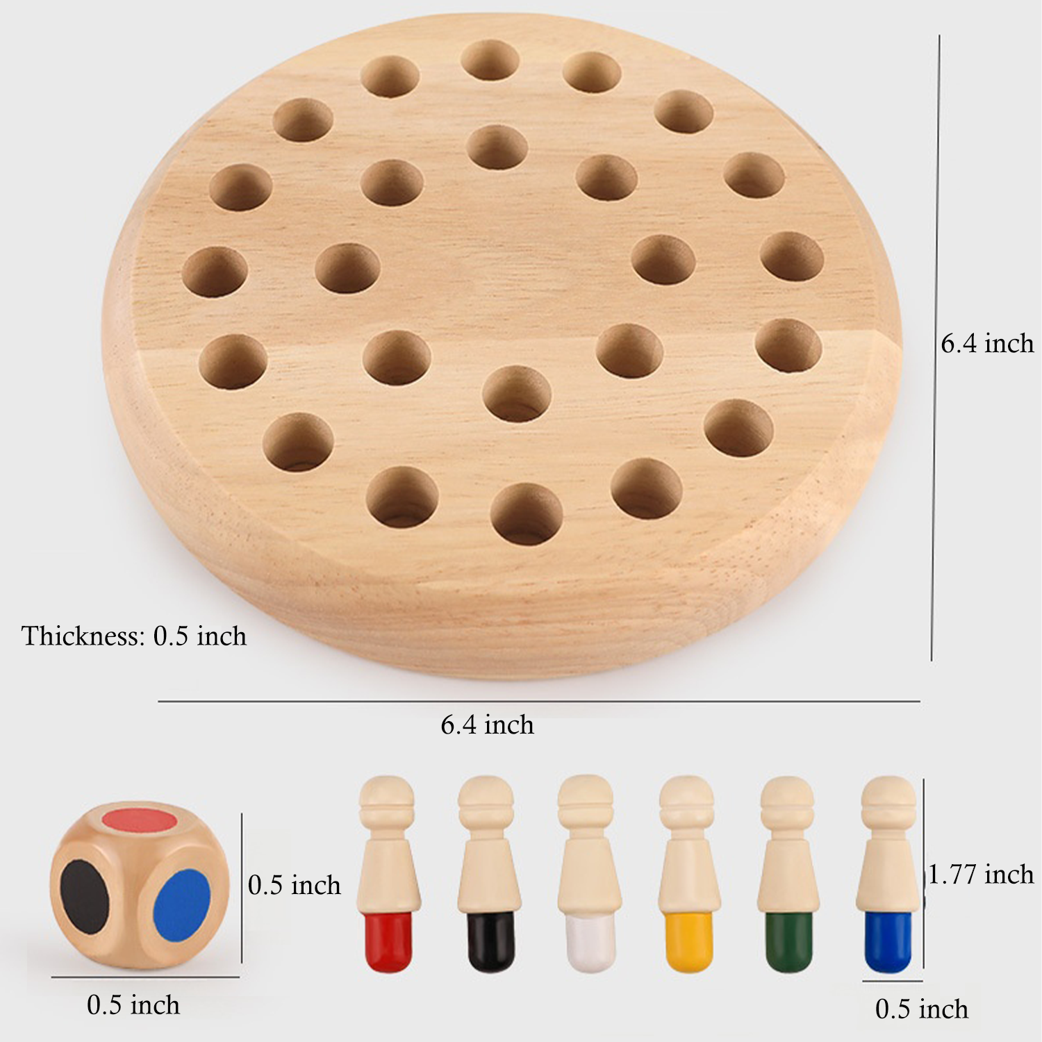 Wooden Memory Match Stick Chess Game Board Puzzles 4