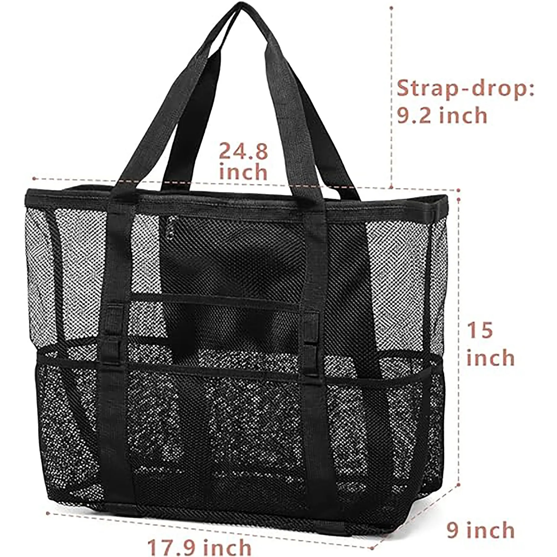 Extra Large Mesh Beach Bag, custom tote bag with logo imprint 4