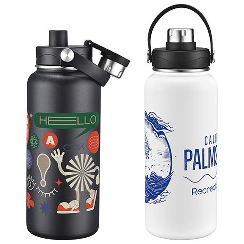 Bresso 34 oz Vacuum Insulated Bottle with Twist Top Spout, custom water bottle with logo imprint 9